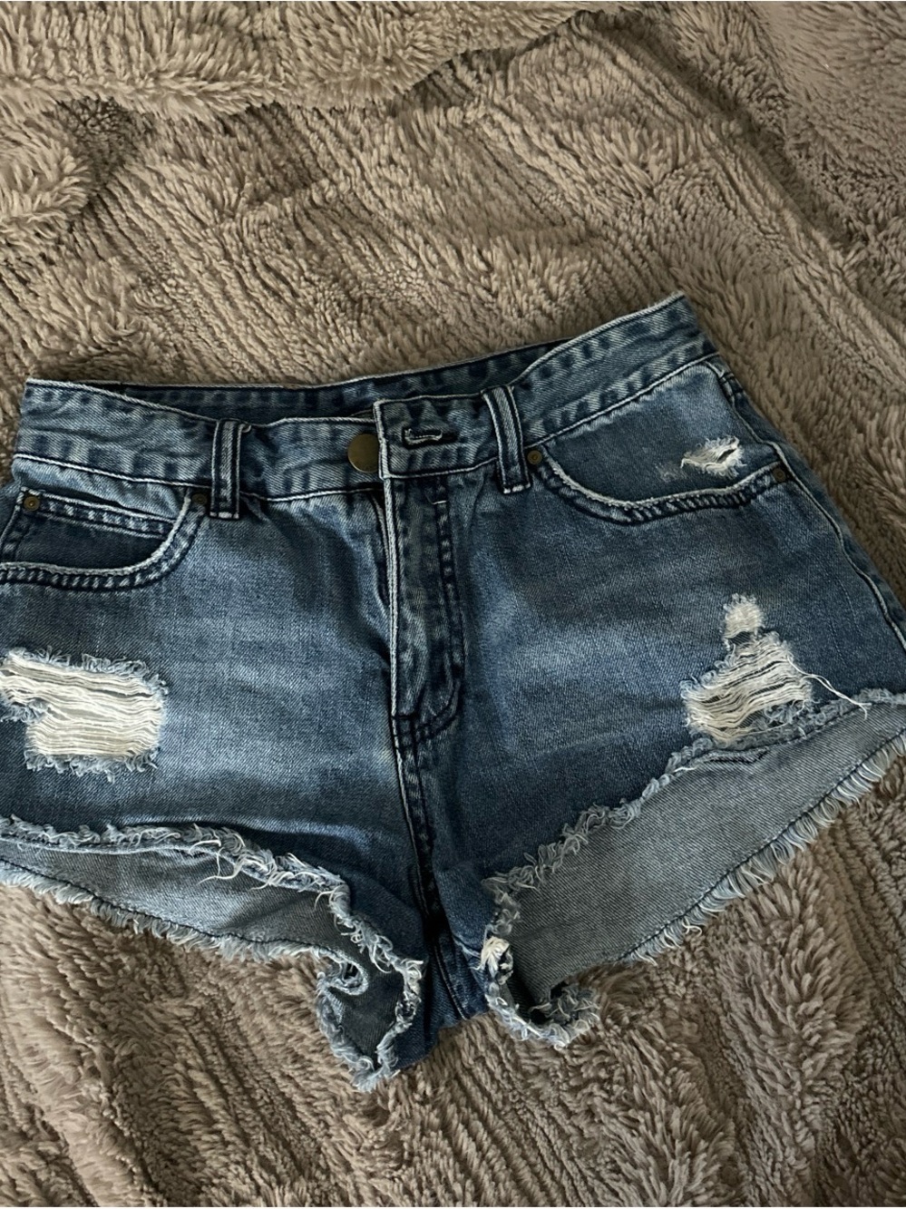 Billabong Distressed Denim Short - Blue